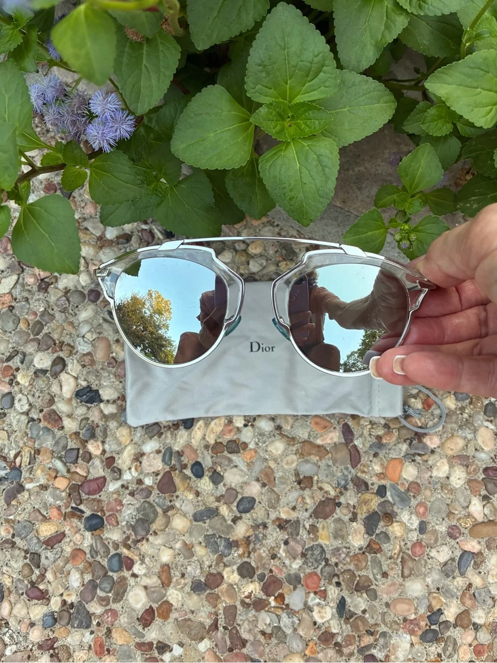 DIOR So Real Sunglasses Silver Frame w/ Gray Lenses Luxury Designer Eyewear